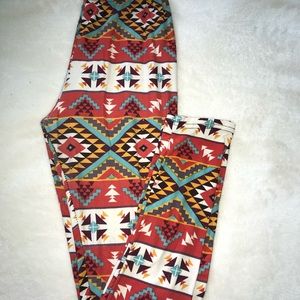Aztec print multi colored leggings